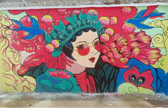 营山县墙体彩绘-网红墙