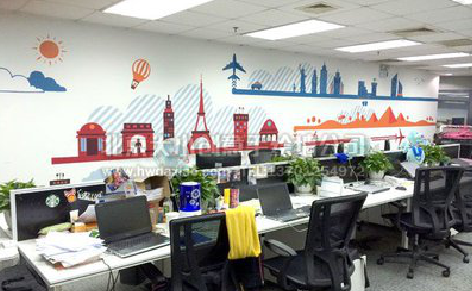 营山县教你设计办公室墙绘的方法。